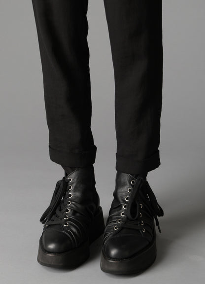 CELLULOSE/ LINEN LAWN CUFFS HEM PANTS