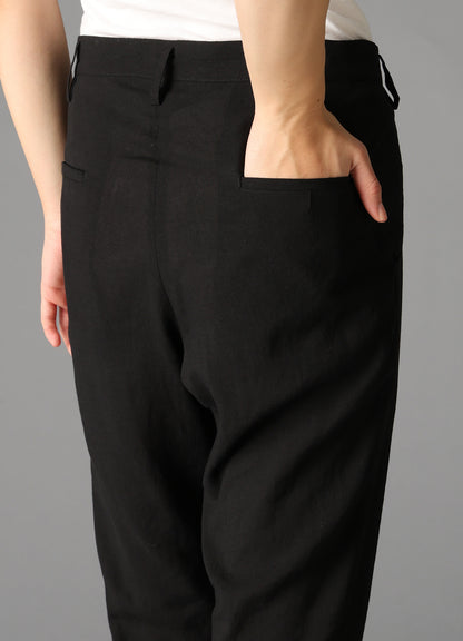 CELLULOSE/ LINEN LAWN CUFFS HEM PANTS