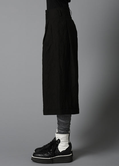 WRINKLED TYPEWRITER CROPPED MACKIN PANTS