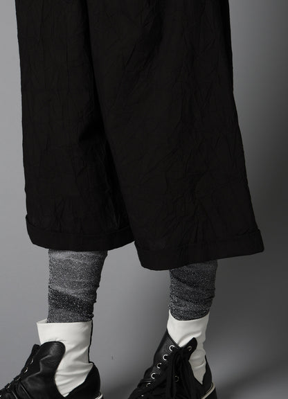 WRINKLED TYPEWRITER CROPPED MACKIN PANTS