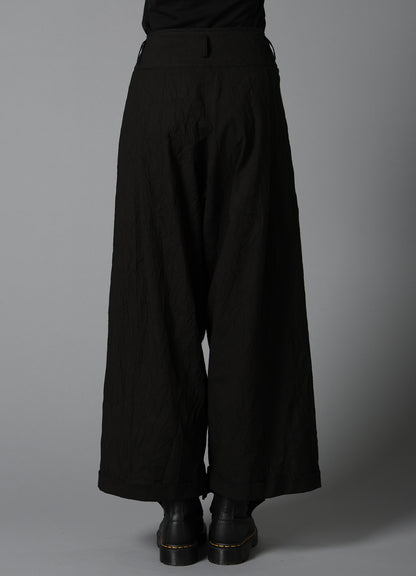 WRINKLED TYPEWRITER MACKIN WIDE PANTS
