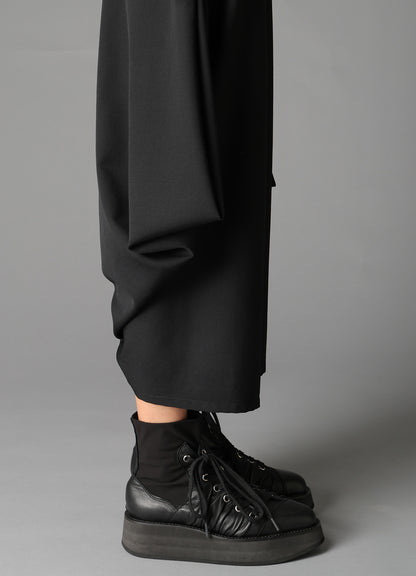 W/GABARDINE BIG TUCK PANTS B