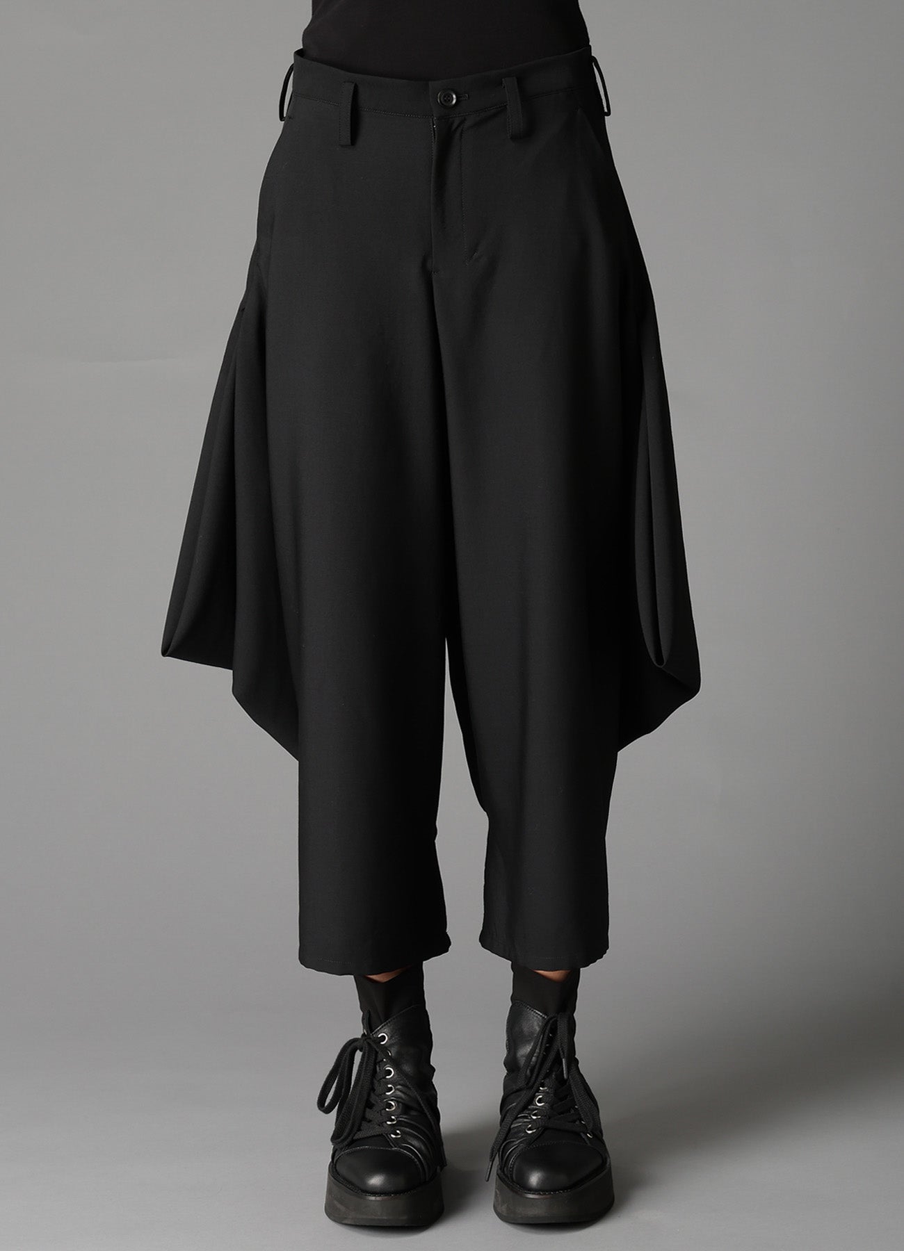 W/GABARDINE BIG TUCK PANTS B