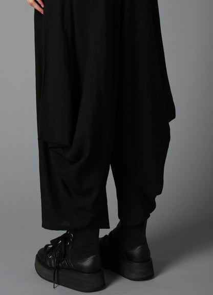 CELLULOSE/ LINEN LAWN BIG TUCK PANTS B