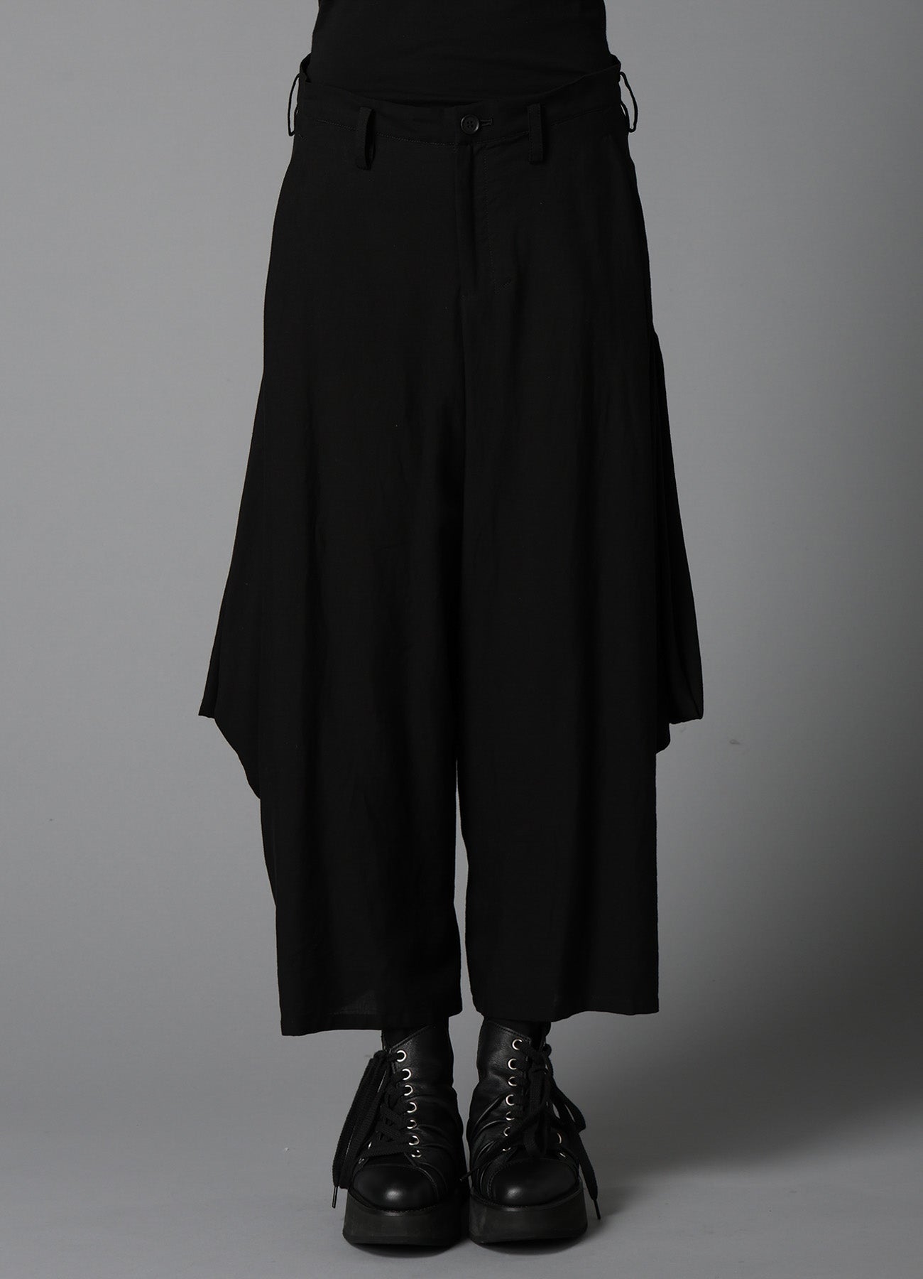 CELLULOSE/ LINEN LAWN BIG TUCK PANTS B