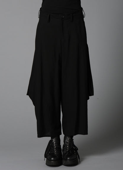 CELLULOSE/ LINEN LAWN BIG TUCK PANTS B