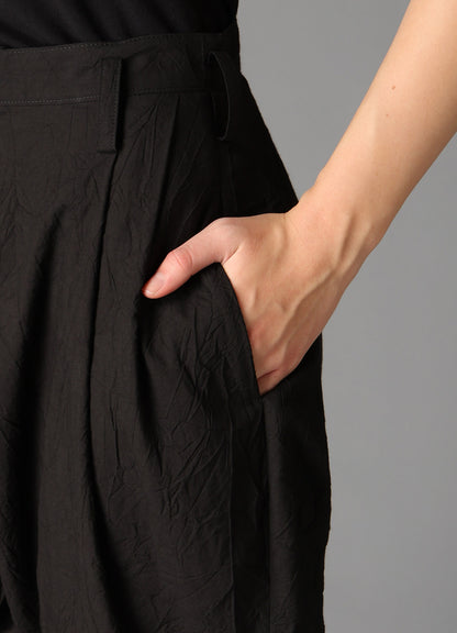 WRINKLED TYPEWRITER WAIST TUCK PANTS