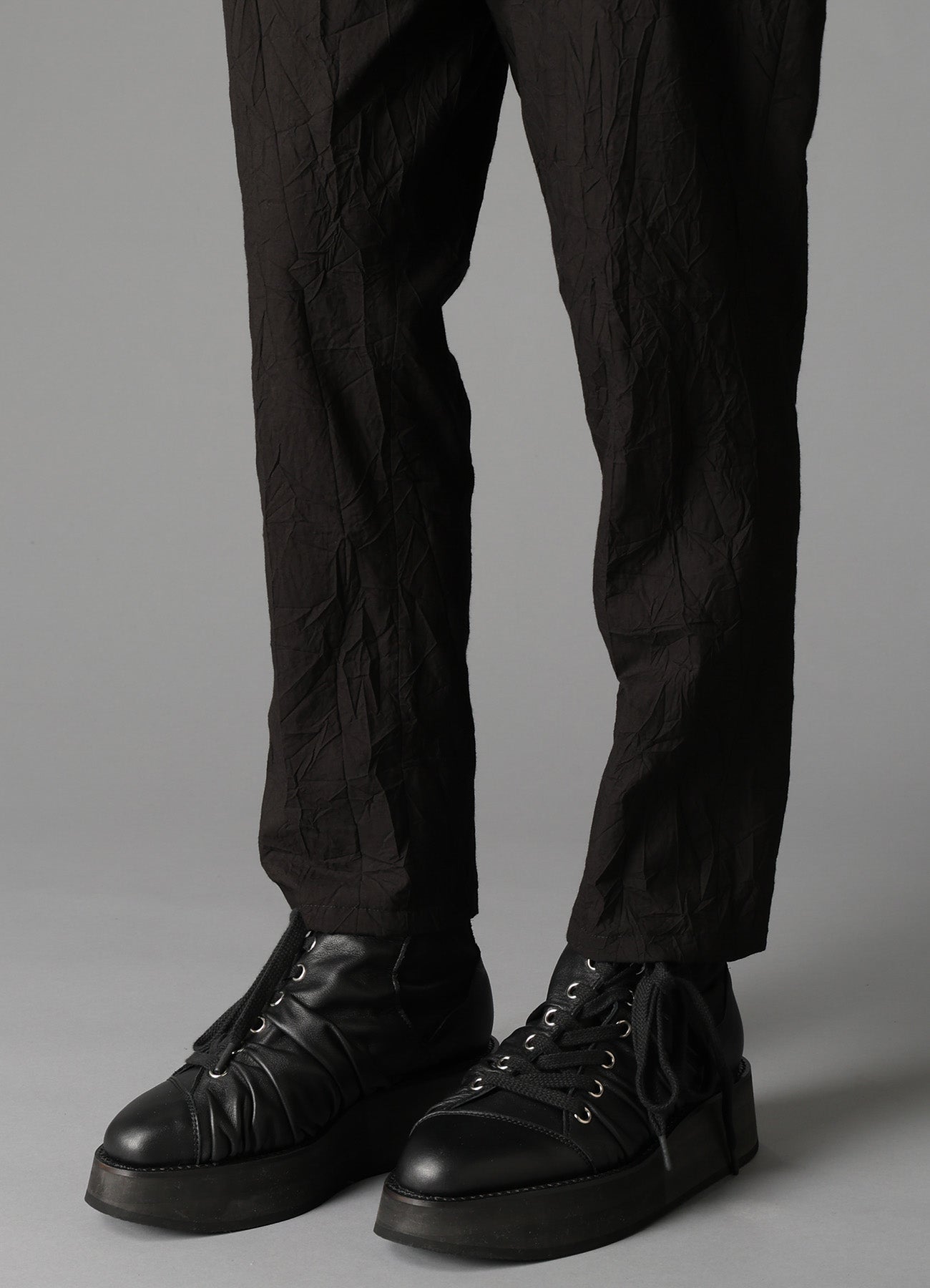 WRINKLED TYPEWRITER WAIST TUCK PANTS – THE SHOP YOHJI YAMAMOTO