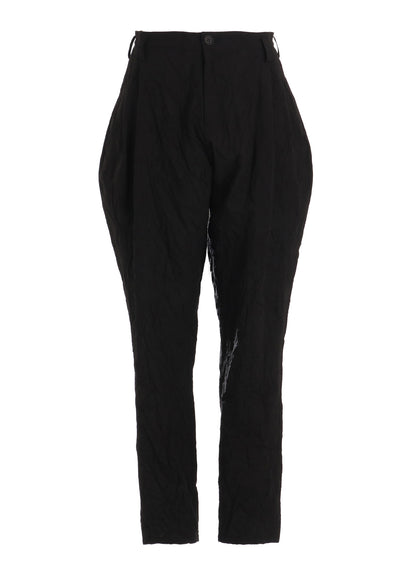 WRINKLED TYPEWRITER WAIST TUCK PANTS