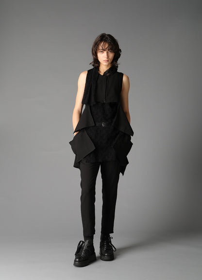 CELLULOSE/ LINEN LAWN SQUARE PANEL PANTS