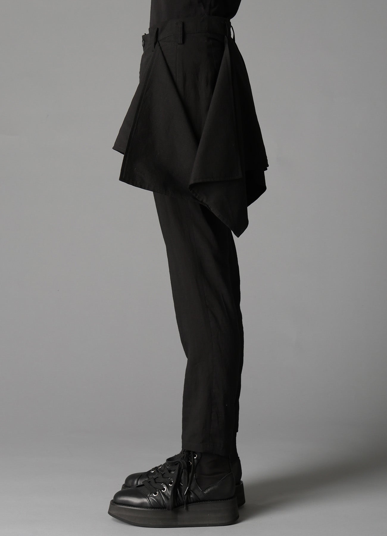 CELLULOSE/ LINEN LAWN SQUARE PANEL PANTS – THE SHOP YOHJI YAMAMOTO