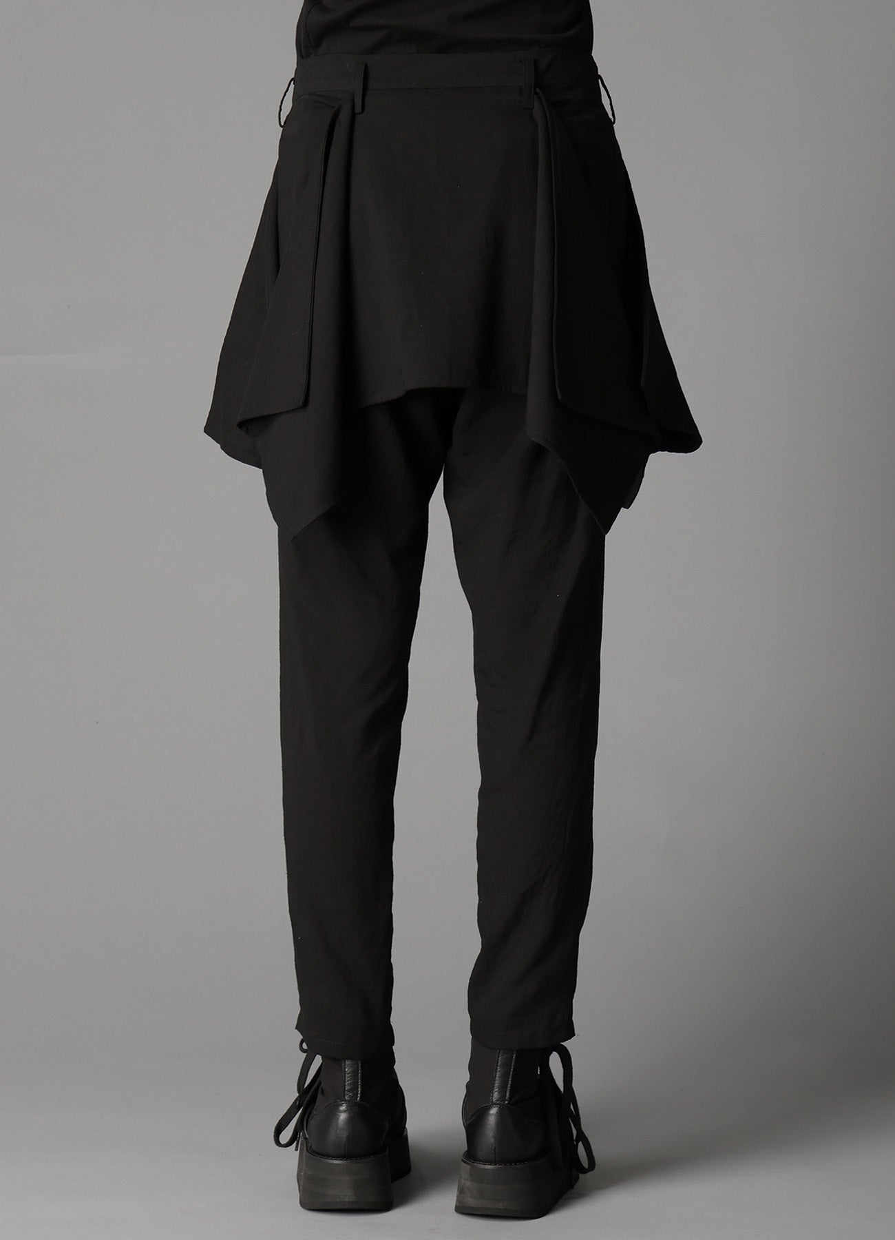 CELLULOSE/ LINEN LAWN SQUARE PANEL PANTS – THE SHOP YOHJI YAMAMOTO