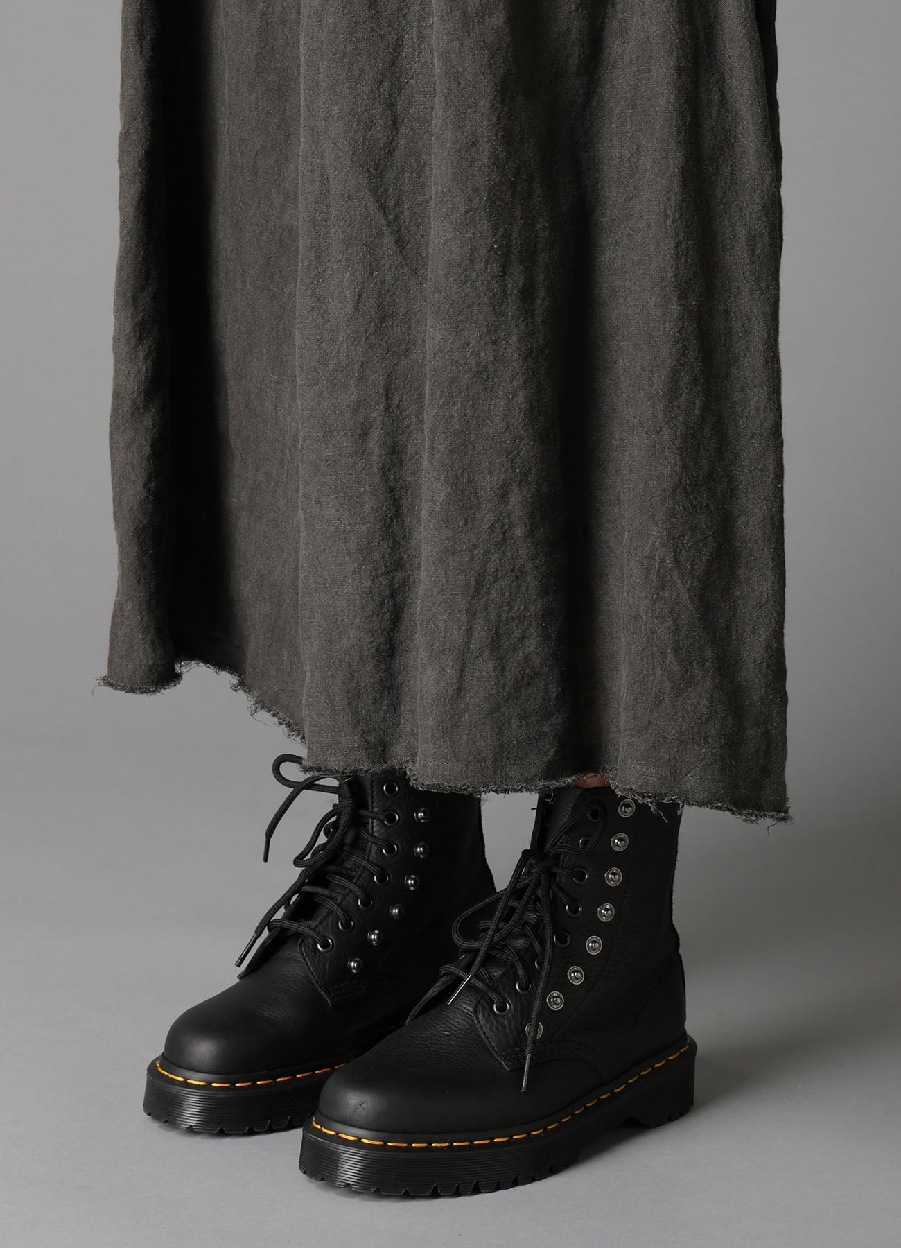 INK DYED LAWN TUCK WIDE PANTS