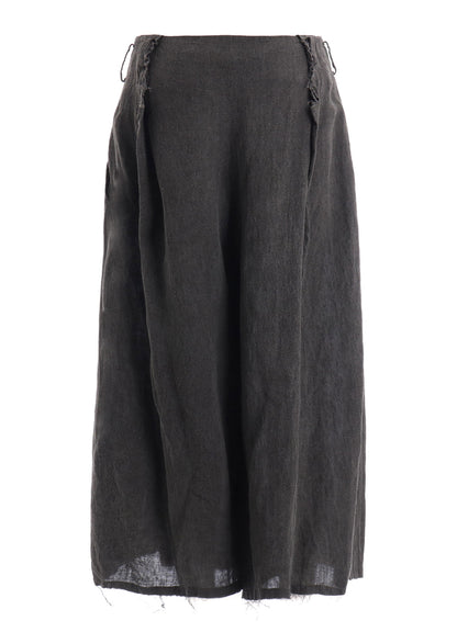 INK DYED LAWN TUCK WIDE PANTS