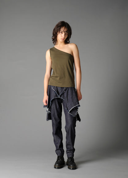 8oz DENIM DESIGNED PANEL PANTS