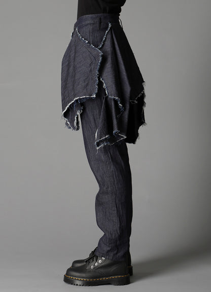 8oz DENIM DESIGNED PANEL PANTS