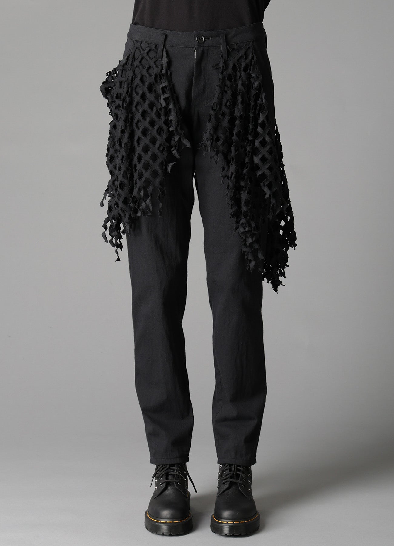 BLACK DENIM DESIGNED PANEL PANTS – THE SHOP YOHJI YAMAMOTO