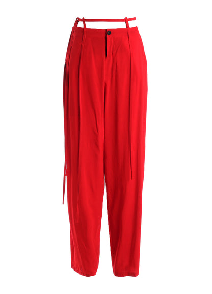 RY/ WRINKLED LAWN HANGING STRAP PANTS