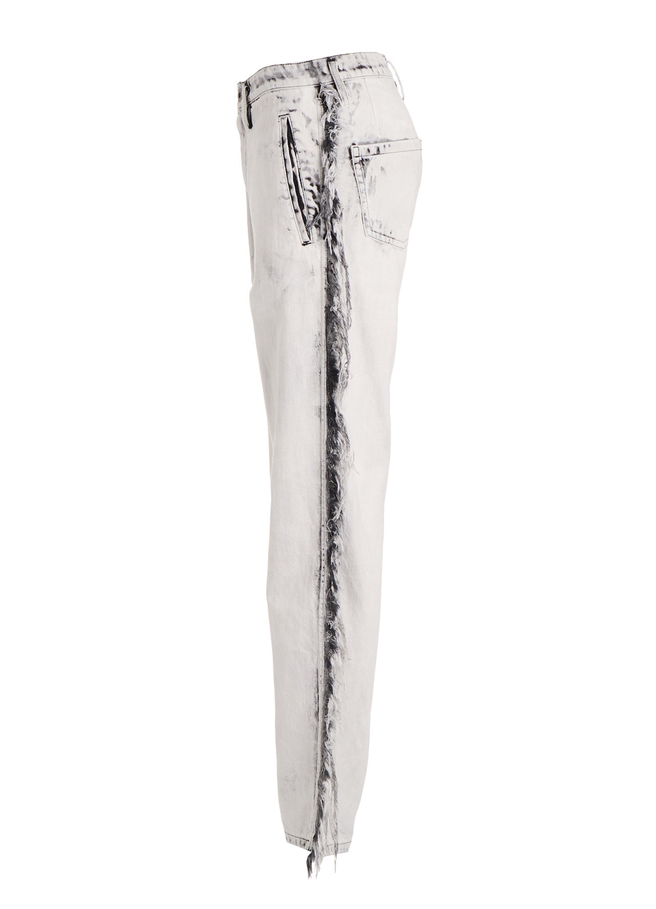 UNIVEN BLEACHED DENIM STRAIGHT PANTS