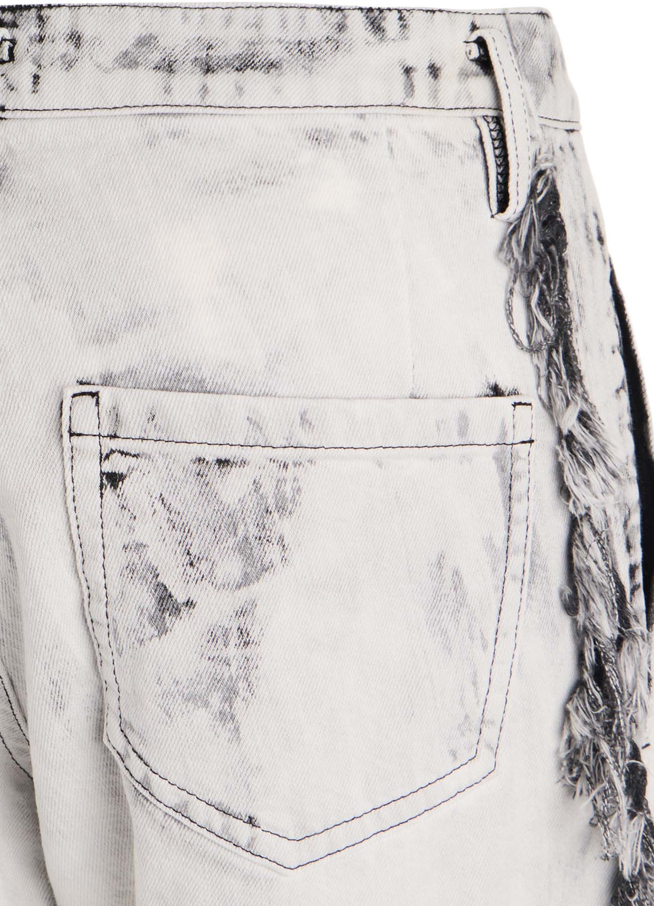UNIVEN BLEACHED DENIM STRAIGHT PANTS