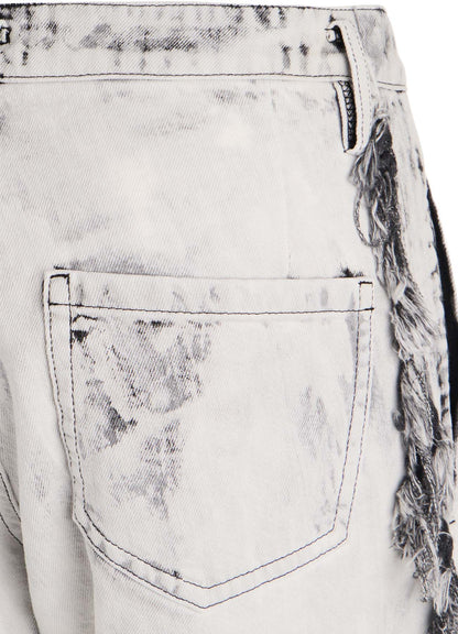 UNIVEN BLEACHED DENIM STRAIGHT PANTS