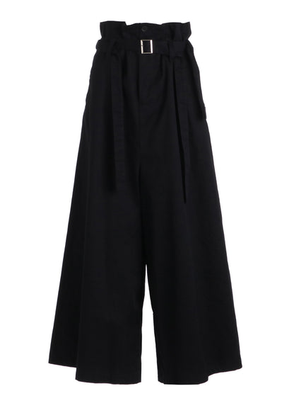 C TWILL BELTED WIDE PANTS
