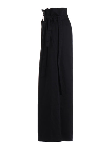 C TWILL BELTED WIDE PANTS