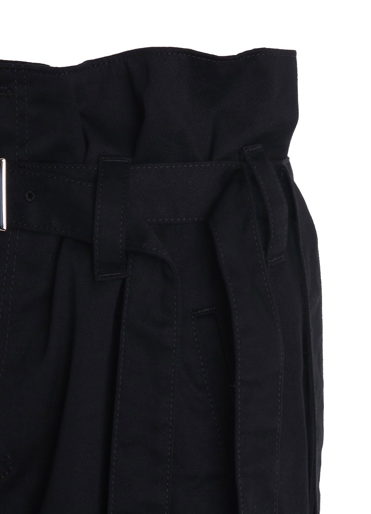 C TWILL BELTED WIDE PANTS