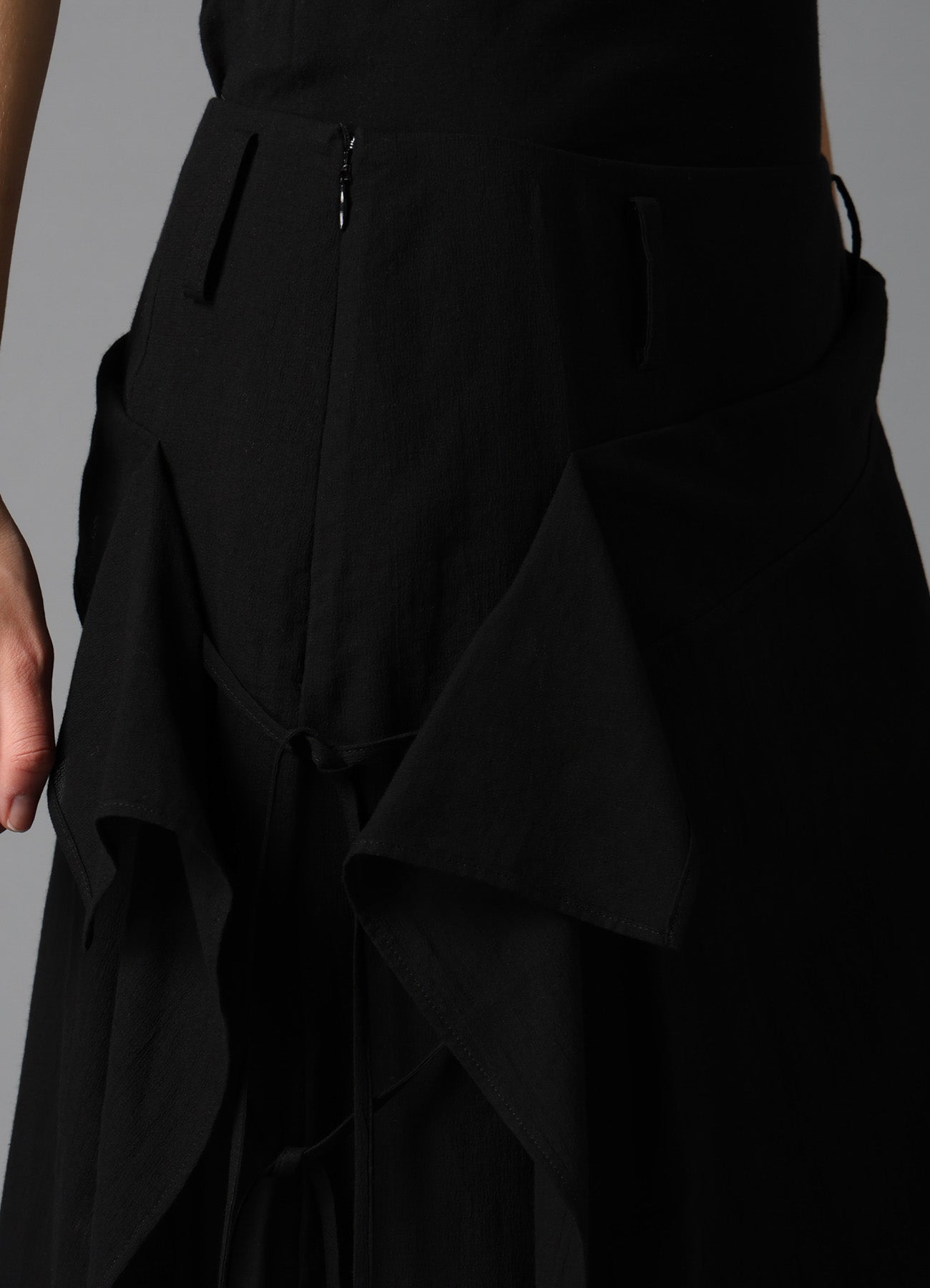 COTTON CHIFFON LACE-UP SKIRT – THE SHOP YOHJI YAMAMOTO