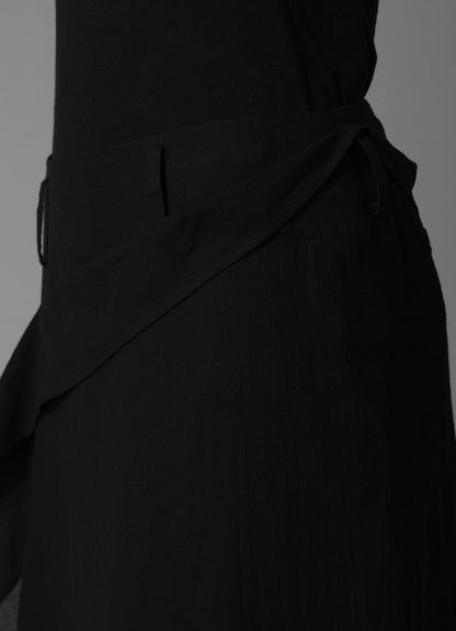 COTTON CHIFFON LACE-UP SKIRT