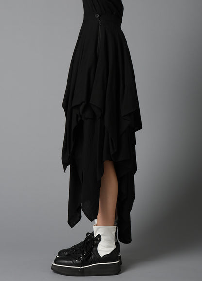 CELLULOSE/ LINEN LAWN LAYERED SKIRT