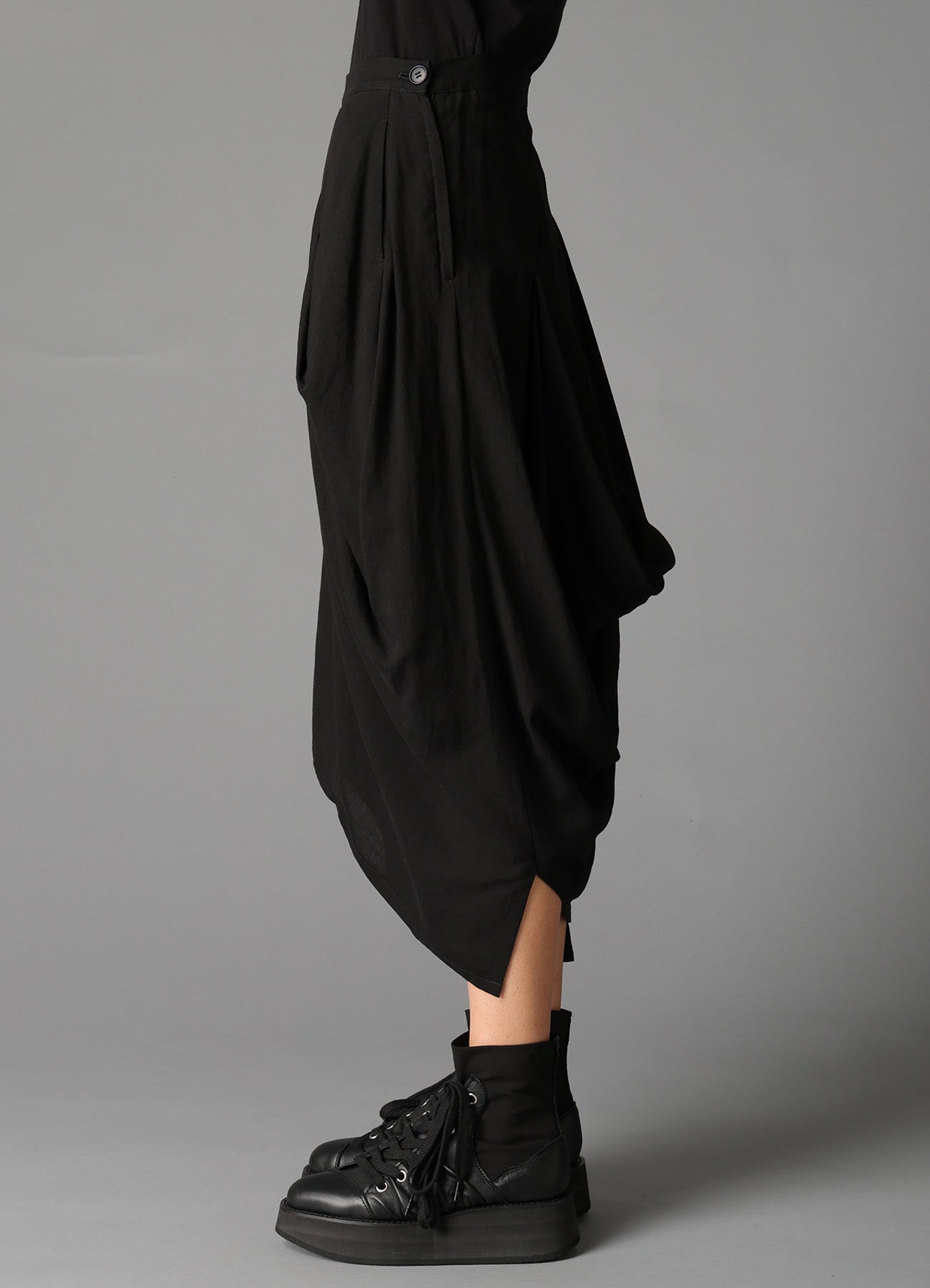 CELLULOSE/ LINEN LAWN DRAPED SKIRT