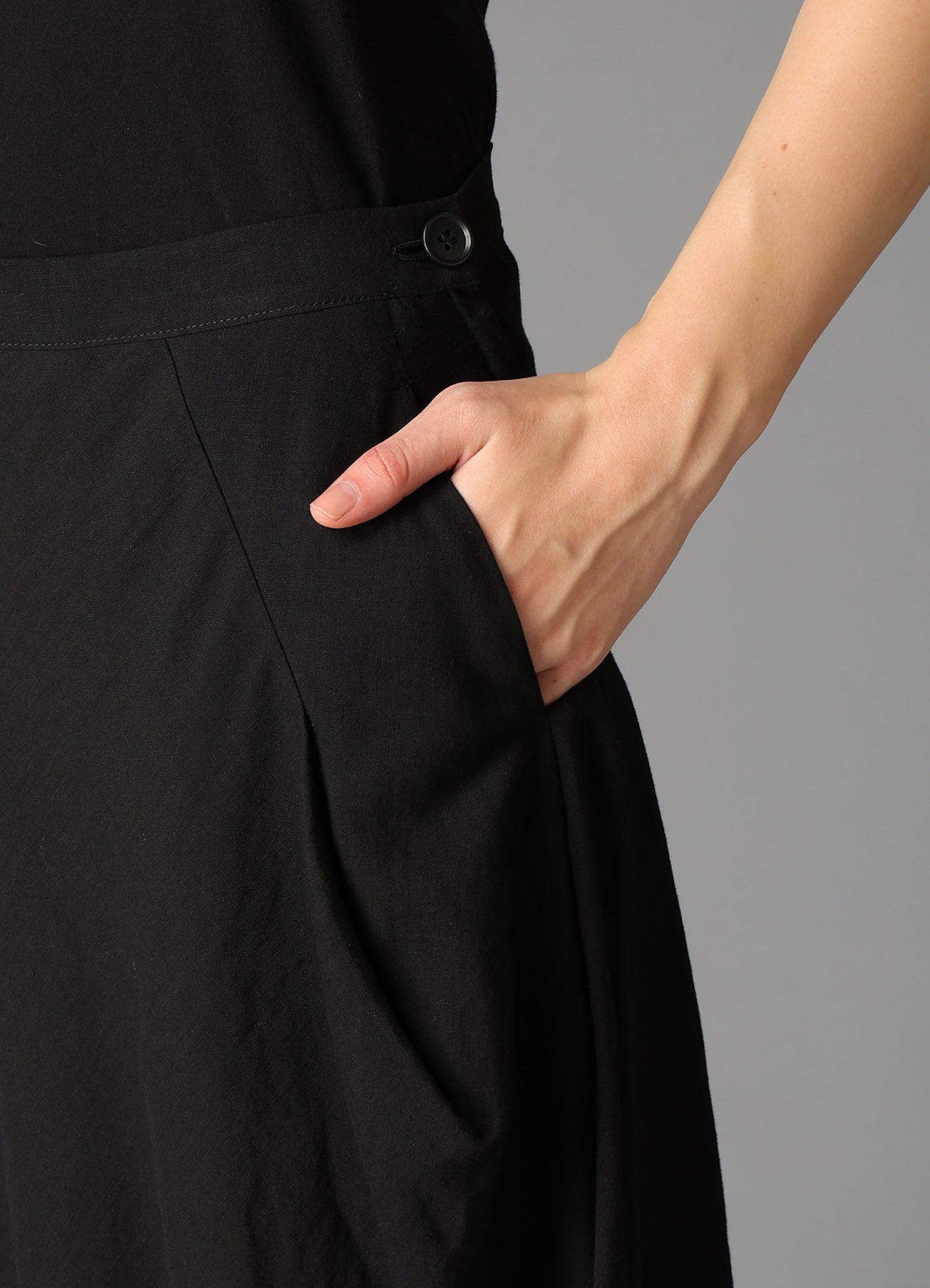 CELLULOSE/ LINEN LAWN DRAPED SKIRT