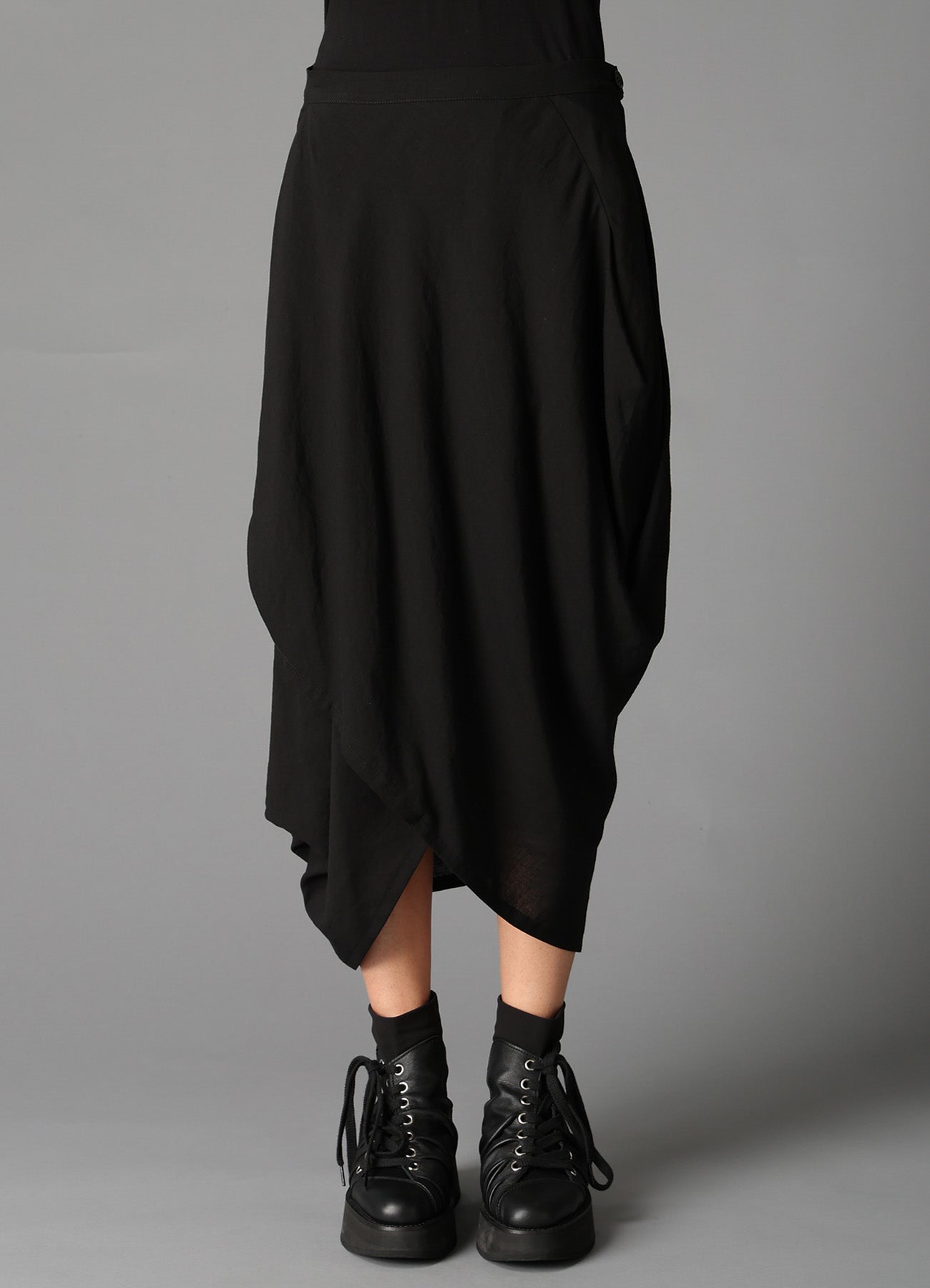 CELLULOSE/ LINEN LAWN DRAPED SKIRT