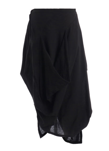 CELLULOSE/ LINEN LAWN DRAPED SKIRT