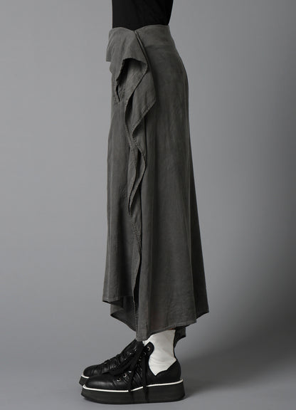 GARMENT-DYED LAWN SQUARE SKIRT A