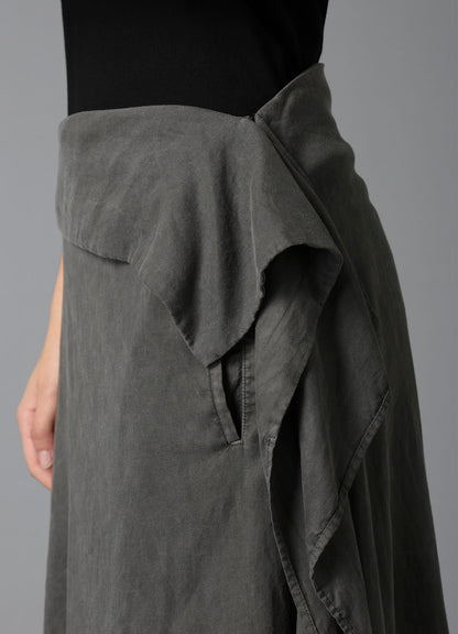 GARMENT-DYED LAWN SQUARE SKIRT A