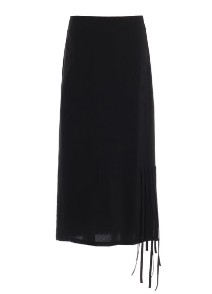 HIGH TWISTED GABARDINE FRINGE SKIRT