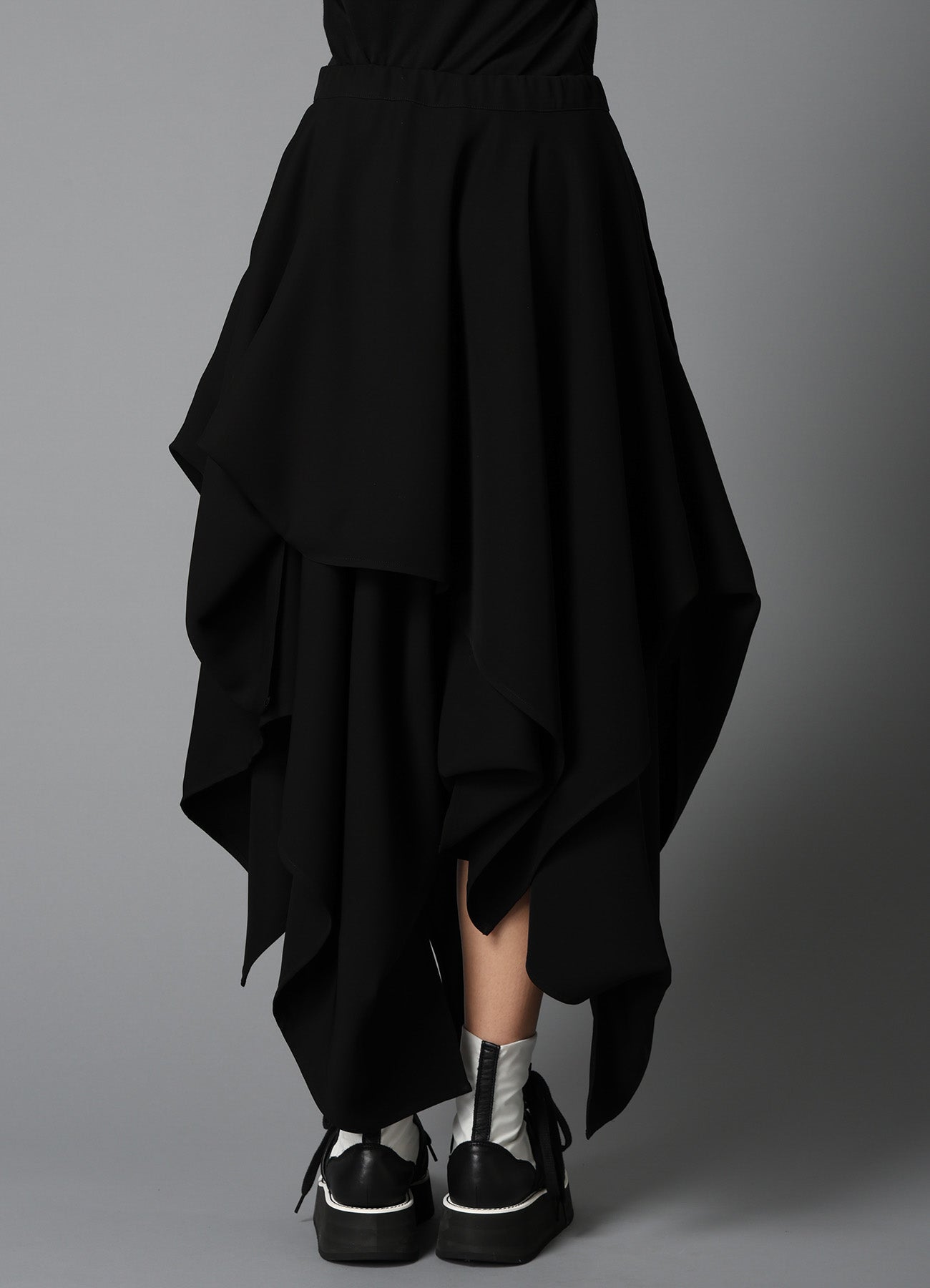 DOUBLE SATIN LAYERED SKIRT