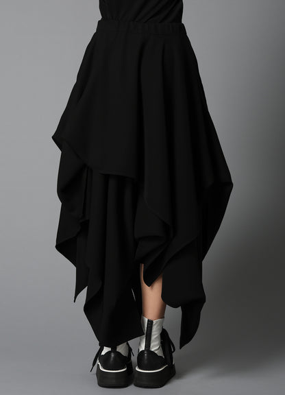 DOUBLE SATIN LAYERED SKIRT