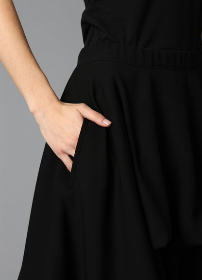 DOUBLE SATIN LAYERED SKIRT