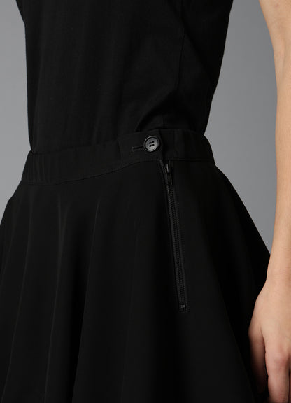 DOUBLE SATIN LAYERED SKIRT