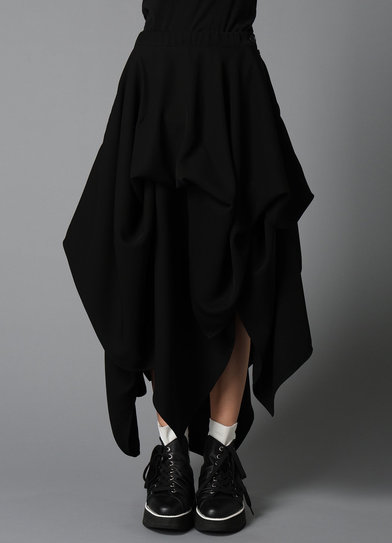 DOUBLE SATIN LAYERED SKIRT