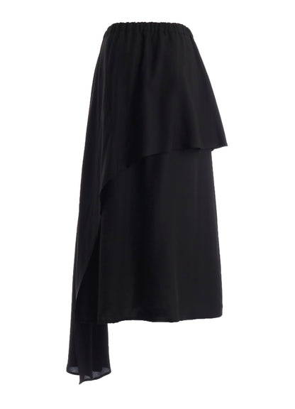 42/- POPLIN ASYMMETRIC DOUBLE LAYER SKIRT
