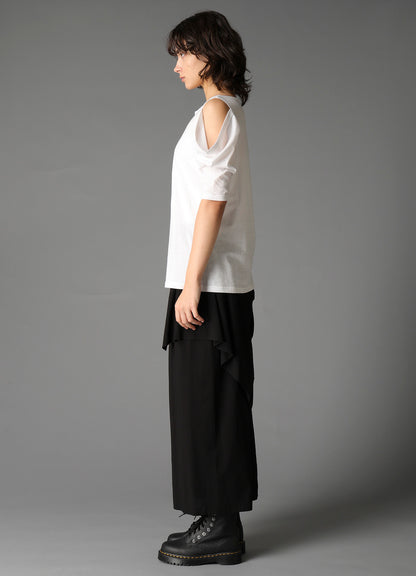 40/- SINGLE JERSEY OPEN SHOULDER HALF SLEEVE TEE