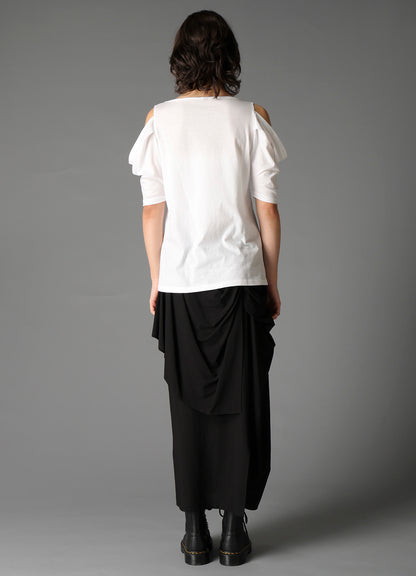 40/- SINGLE JERSEY OPEN SHOULDER HALF SLEEVE TEE