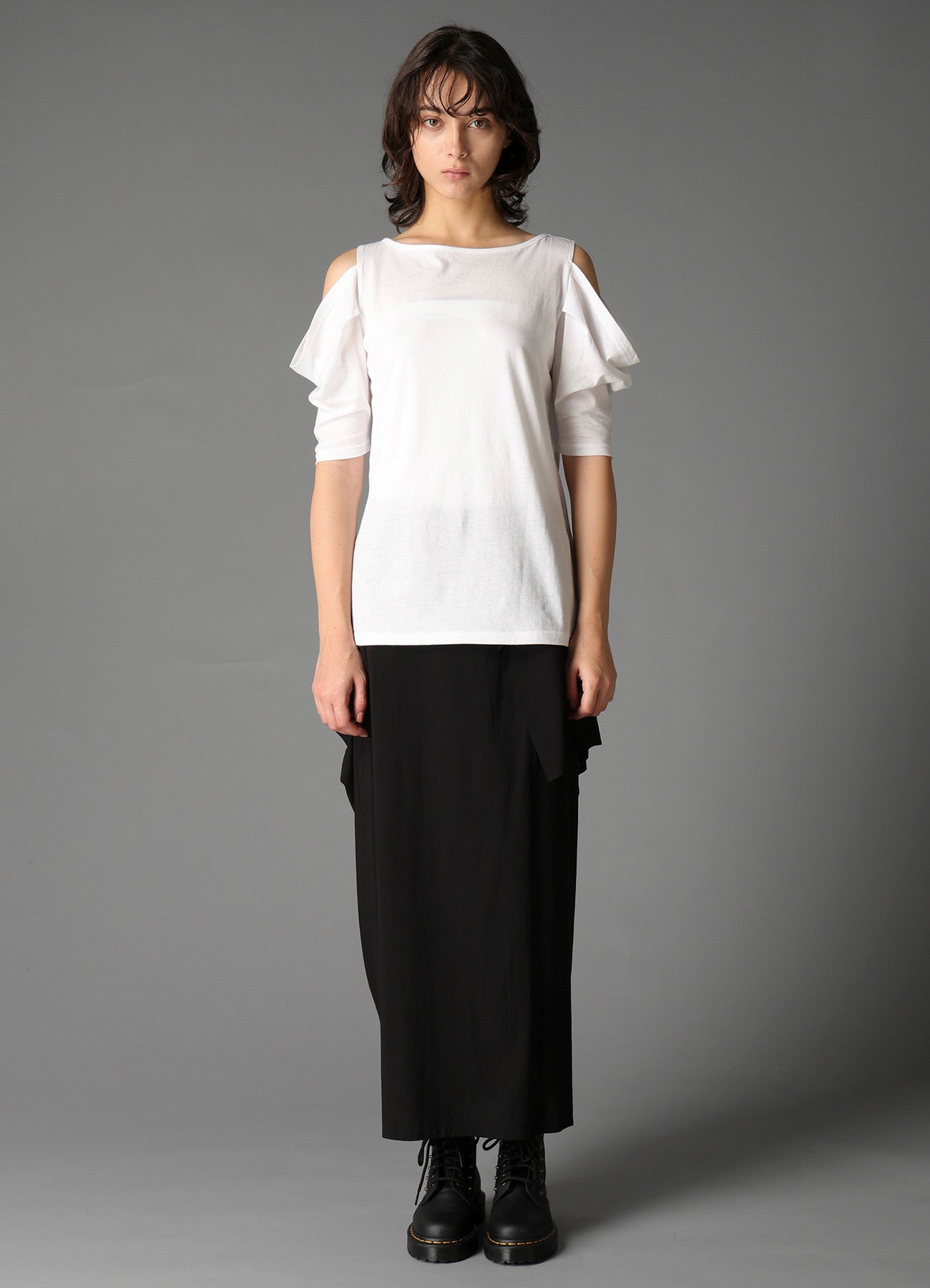 40/- SINGLE JERSEY OPEN SHOULDER HALF SLEEVE TEE