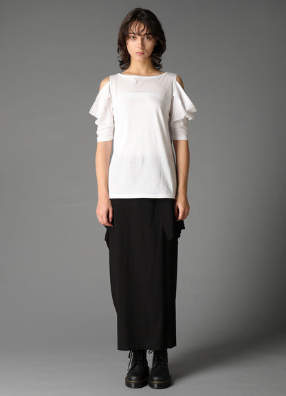 40/- SINGLE JERSEY OPEN SHOULDER HALF SLEEVE TEE