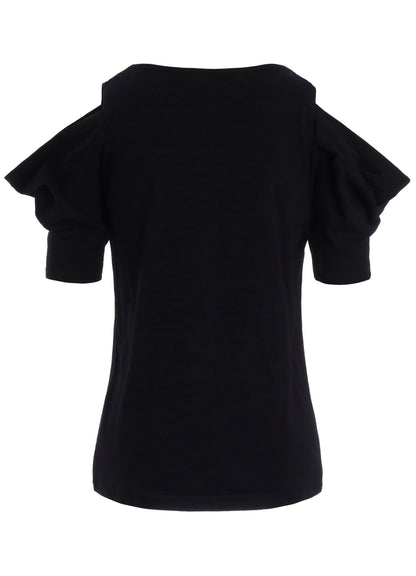 40/- SINGLE JERSEY OPEN SHOULDER HALF SLEEVE TEE