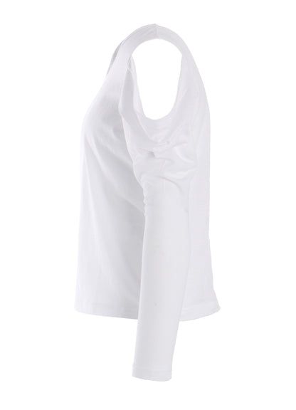 40/- SINGLE JERSEY OPEN SHOULDER LONG SLEEVE TEE